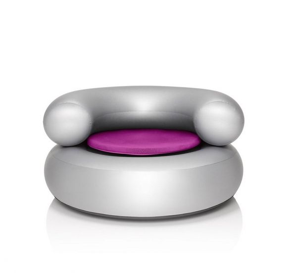  Ch-air Poltrona Gonfiabile Argento / Rosa 