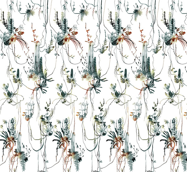  Nester Pattern White Carta Da Parati 
