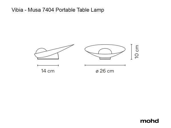  Musa 7404 Lampada Da Tavolo Portatile 
