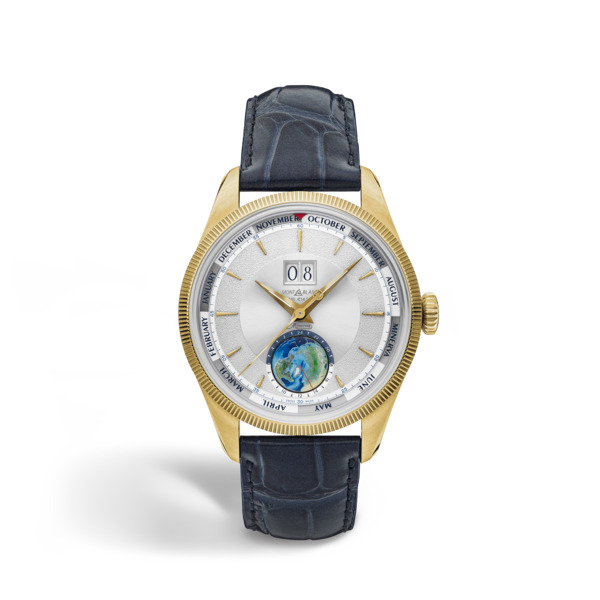  Montblanc - Montblanc 1858 Annual Calendar Geosphere Limited Edition - 30 Esemplari - Color Oro Lime / Blu - Mb134027 - Orologio 
