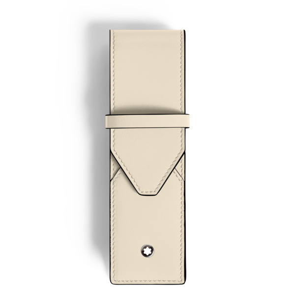  Montblanc - Astuccio Per 2 Strumenti Da Scrittura Montblanc Envelope - Beige Nuvolato - Pellame - Mb199334 - Astucci Per Strumenti Da Scrittura 