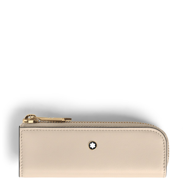  Montblanc - Astuccio Per 1 Strumento Da Scrittura Heritage Rouge Et Noir Baby In Pelle Meisterstück - Beige Nuvolato - Pellame - Mb221114 - Astucci 