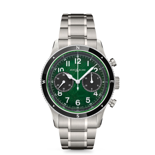  Montblanc - Montblanc 1858 Automatic Chronograph 0 Oxygen - Verde - Acciaio - Ceramica - Mb133298 - Orologio 