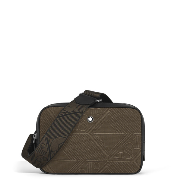  Montblanc - Borsa A Tracolla Mini In Jacquard 4810 - Kaki - Tessuto E Pelle - Mb220257 - Messenger Bag 