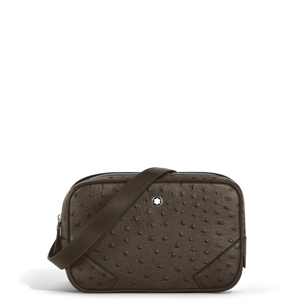  Montblanc - Borsa A Tracolla Mini In Pelle Stampata Struzzo - Kaki - Pellame - Mb220469 - Messenger Bag 