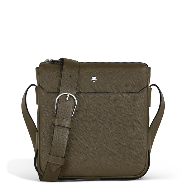  Montblanc - Borsa Messenger Cintura Verticale In Pelle Sartorial - Kaki - Pellame - Mb221562 - Borse A Tracolla 