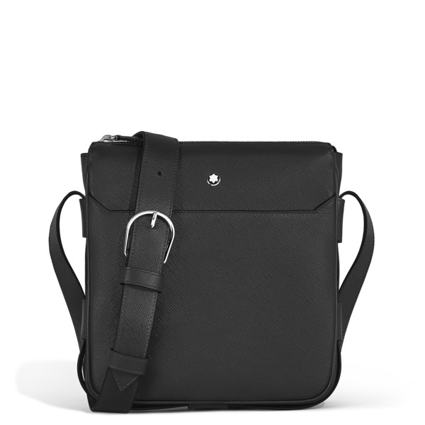  Montblanc - Borsa Messenger Cintura Verticale In Pelle Sartorial - Nero - Pellame - Mb221560 - Borse A Tracolla 
