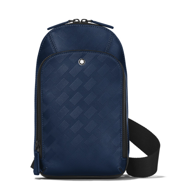  Montblanc - Borsa Monospalla In Pelle Extreme - Blu Inchiostro - Pellame - Mb198051 - Borse A Tracolla 