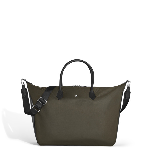  Montblanc - Borsa Weekender 43 Montblanc Panorama - Kaki - Tessuto E Pelle - Mb221658 - Borse Viaggio 
