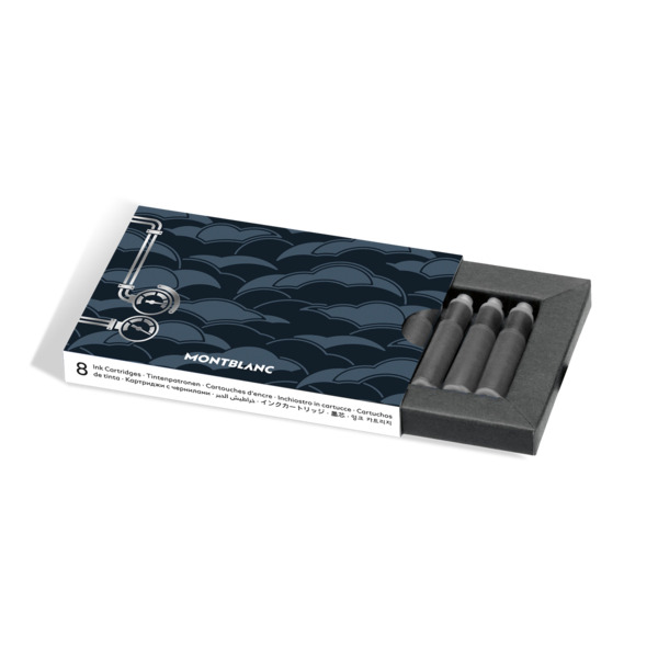  Montblanc - Cartucce D’inchiostro, Meisterstück Around The World In 80 Days, Blu - Blu - Mb134360 - Inchiostro In Cartucce 