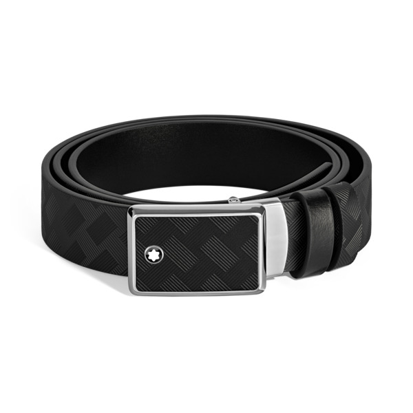  Montblanc - Cintura Reversibile Fibbia Piatta A Intarsio 35 Mm In Pelle Extreme - Mb221020 - Cinture 