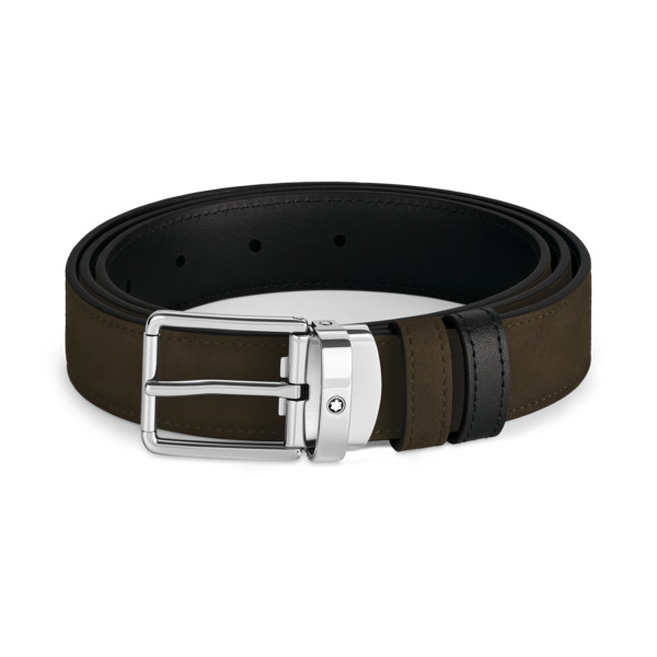 Montblanc - Cintura Reversibile 30 Mm In Pelle Marrone/nera Con Fibbia Everyday - Mb221006 - Cinture 