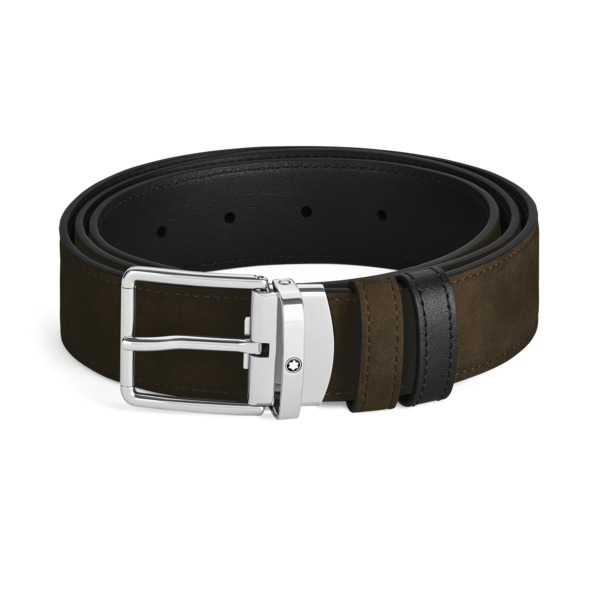  Montblanc - Cintura Reversibile 35 Mm In Pelle Marrone/nera Con Fibbia Everyday - Mb221008 - Cinture 