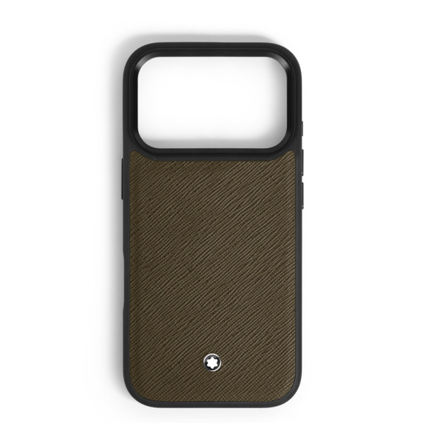  Montblanc - Custodia Rigida Per Iphone 17 Pro In Pelle Sartorial - Kaki - Pellame - Mb221714 - Custodie Per Telefono 