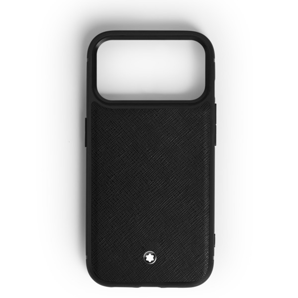  Montblanc - Custodia Rigida Per Iphone 17 Pro In Pelle Sartorial - Nero - Pellame - Mb220599 - Custodie Per Telefono 