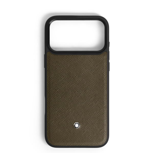  Montblanc - Custodia Rigida Per Iphone 17 Pro Max In Pelle Sartorial - Kaki - Pellame - Mb221716 - Custodie Per Telefono 