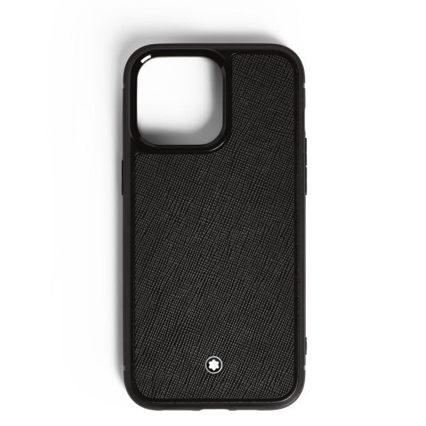  Montblanc - Custodia Rigida Per Iphone 16 Pro Max In Pelle Sartorial - Nero - Pellame - Mb198878 - Custodie Per Telefono 