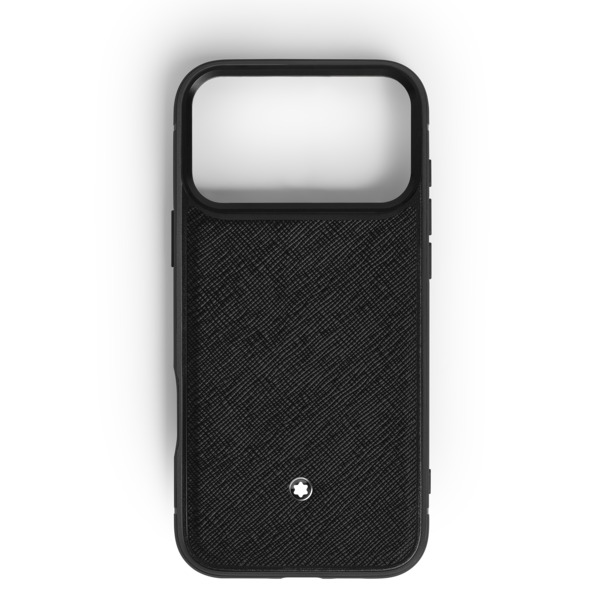  Montblanc - Custodia Rigida Per Iphone 17 Pro Max In Pelle Sartorial - Nero - Pellame - Mb220602 - Custodie Per Telefono 