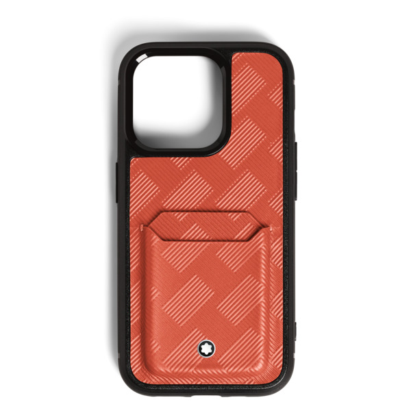  Montblanc - Custodia Rigida 2 Tasche Per Iphone 16 Pro In Pelle Extreme - Cayenna - Pellame - Mb199614 - Custodie Per Telefono 