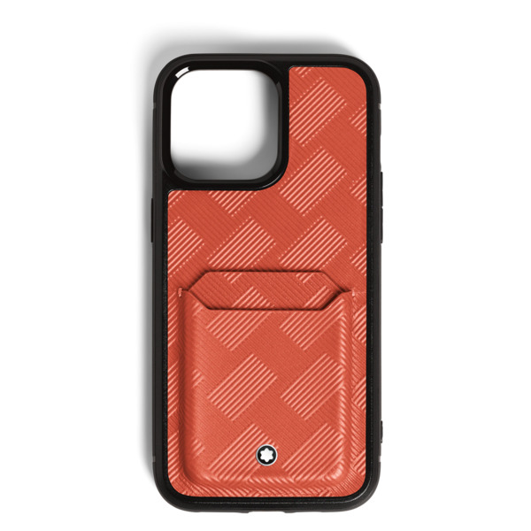  Montblanc - Custodia Rigida 2 Tasche Per Iphone 16 Pro Max In Pelle Extreme - Cayenna - Pellame - Mb199615 - Custodie Per Telefono 