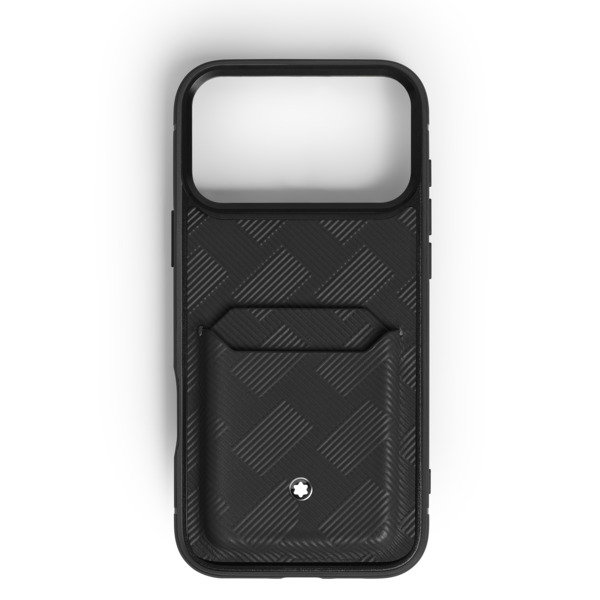  Montblanc - Custodia Rigida 2 Tasche Per Iphone 17 Pro Max In Pelle Extreme - Nero - Pellame - Mb220606 - Custodie Per Telefono 