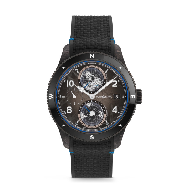  Montblanc - Montblanc 1858 Geosphere Carbo₂ 0 Oxygen Edizione Limitata - 1969 Esemplari - Nero - Titanio, Carbonio - Mb132300 - Orologio 