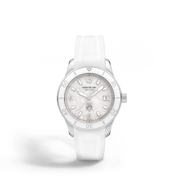  Montblanc - Montblanc Iced Sea Automatic Date 0 Oxygen - Bianco - Acciaio - Ceramica - Mb134025 - Orologio 