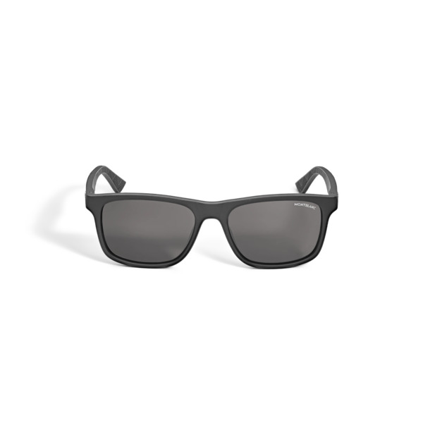  Montblanc - Occhiali Da Sole Con Montatura Rettangolare In Acetato Nero - Mb136914 - Occhiali Da Sole 