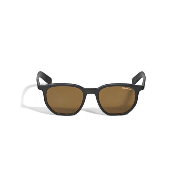  Montblanc - Occhiali Da Sole Quadrati Con Montatura In Acetato Nero - Nero - Acetato Iniettato - Mb135577 - Occhiali Da Sole 