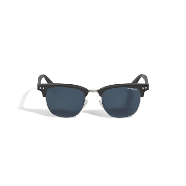  Montblanc - Occhiali Da Sole Quadrati Con Montatura In Acetato Nero - Nero - Acetato - Mb135573 - Occhiali Da Sole 