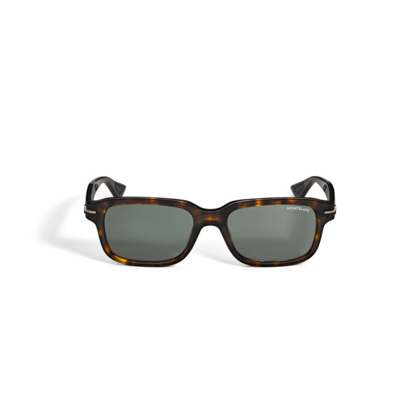  Montblanc - Occhiali Da Sole Rettangolari Con Montatura In Acetato Havana - Mb136921 - Occhiali Da Sole 