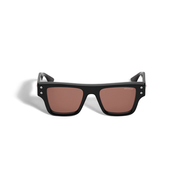  Montblanc - Occhiali Da Sole Rettangolari Con Montatura In Acetato Nero - Nero - Acetato - Mb134415 - Occhiali Da Sole 