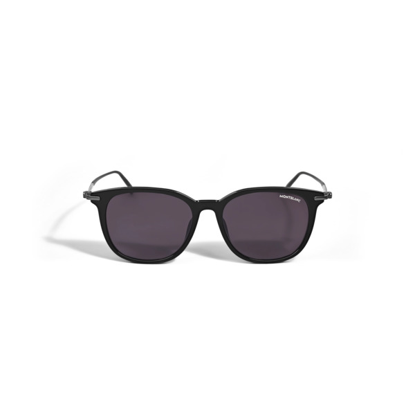  Montblanc - Occhiali Da Sole Rettangolari Con Montatura In Acetato Nero - Nero - Acetato - Mb135564 - Occhiali Da Sole 