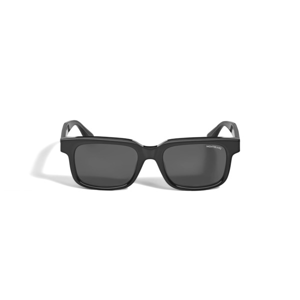 Montblanc - Occhiali Da Sole Rettangolari Con Montatura In Acetato Nero - Nero - Acetato - Mb135578 - Occhiali Da Sole 