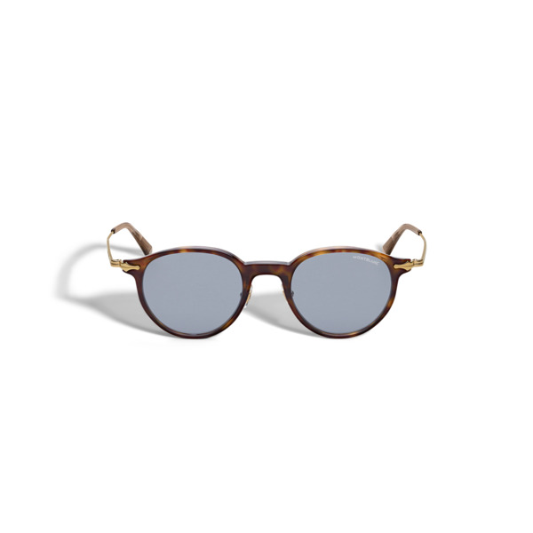 Montblanc - Occhiali Da Sole Rotondi Con Montatura In Acetato Havana - Havana - Acetato - Mb134461 - Occhiali Da Sole 