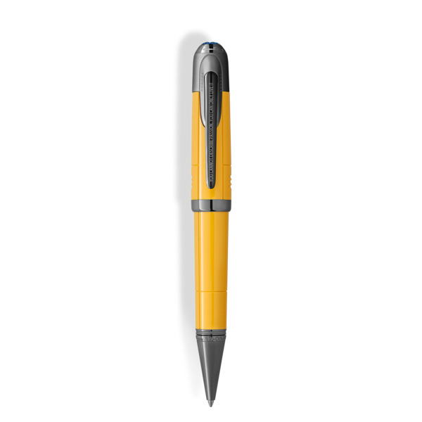  Montblanc - Penna A Sfera Great Characters Enzo Ferrari Edizione Speciale Giallo Modena - Giallo - Pregiata Resina - Mb130663 - Penne A Sfera 