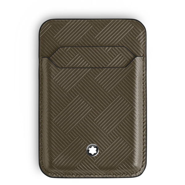  Montblanc - Porta Carte 9 Scomparti Per Iphone Con Magsafe In Pelle Extreme - Kaki - Pellame - Mb221634 - Portafogli 