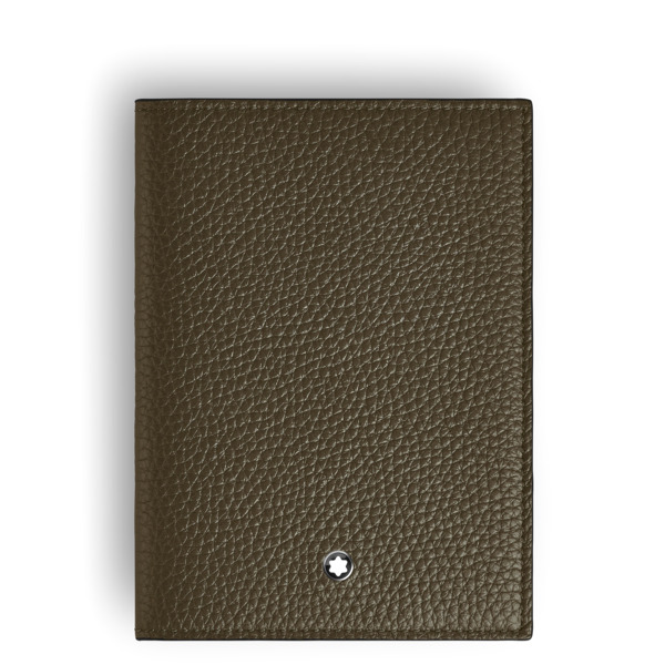  Montblanc - Porta Passaporto In Pelle Con Grana - Kaki - Pellame - Mb220225 - Custodie Per Passaporto 