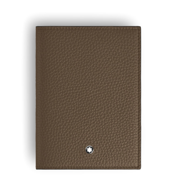  Montblanc - Porta Passaporto In Pelle Con Grana - Noisette - Pellame - Mb220224 - Custodie Per Passaporto 