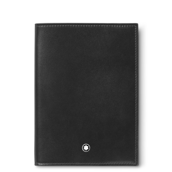  Montblanc - Porta Passaporto In Pelle Meisterstück - Nero - Pellame - Mb198333 - Custodie Per Passaporto 