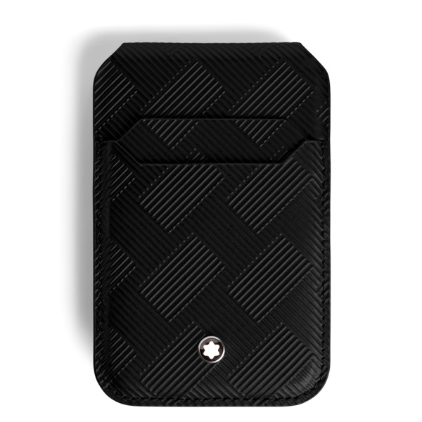  Montblanc - Portacarte 3 Tasche Per Iphone Con Magsafe In Pelle Extreme - Nero - Pellame - Mb199549 - Portafogli 