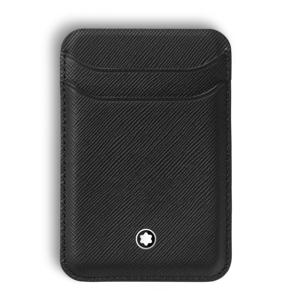  Montblanc - Portacarte 2 Tasche Per Iphone Con Magsafe In Pelle Sartorial - Nero - Mb130325 - Portafogli 