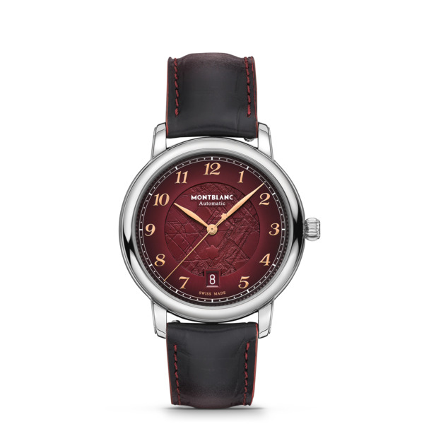  Montblanc - Montblanc Star Legacy Automatic 39 Mm Edizione Limitata - 1786 Esemplari - Bordeaux - Acciaio - Mb133243 - Orologio 