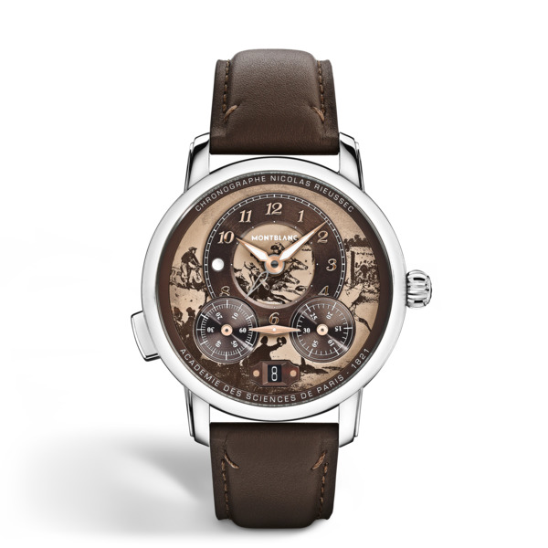  Montblanc - Montblanc Star Legacy Nicolas Rieussec Chronograph 43 Mm Edizione Limitata - 821 Esemplari - Marrone - Acciaio - Mb136359 - Orologio 