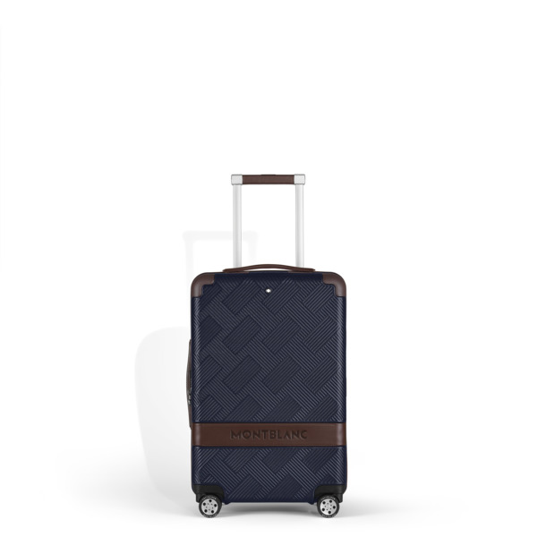  Montblanc - Valigia Da Cabina Compatta #my4810 - Navy - Policarbonato E Pelle - Mb221706 - Bagagli A Mano 