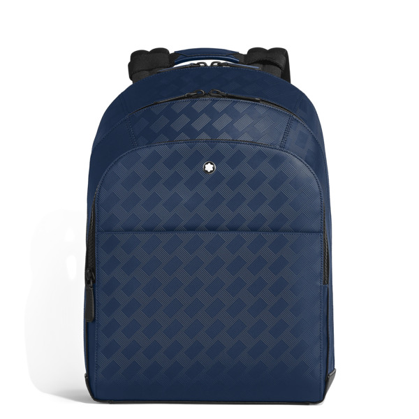  Montblanc - Zaino Modello Grande Con 3 Compartimenti In Pelle Extreme - Blu Inchiostro - Pellame - Mb221134 - Zaini 