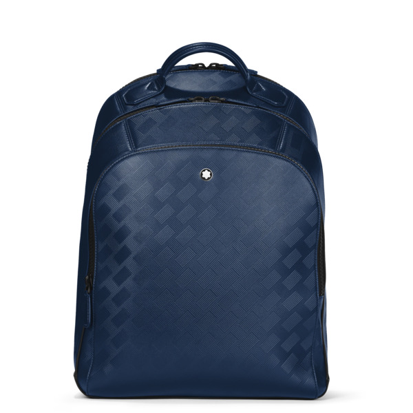  Montblanc - Zaino Modello Medio Con 3 Compartimenti In Pelle Extreme - Blu Inchiostro - Pellame - Mb198047 - Zaini 