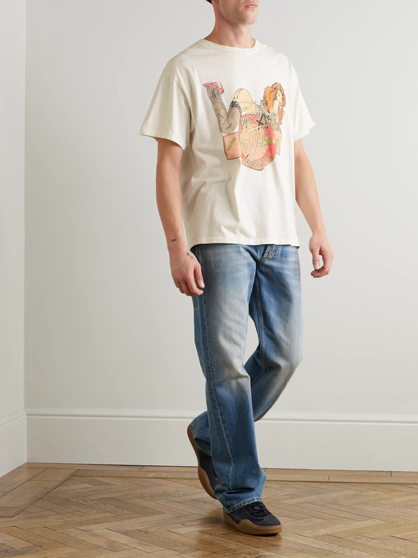  Gallery Dept. - Doc Johnson Toys 4 Love Glittered Printed Cotton-jersey T-shirt - Men - Neutrals - S 