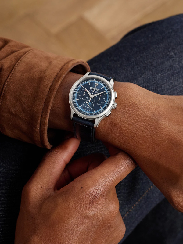 Jaeger-lecoultre - Master Control Automatic Chronograph 40mm Stainless Steel And Leather Watch, Ref. No. Q4138480 - Men - Blue 