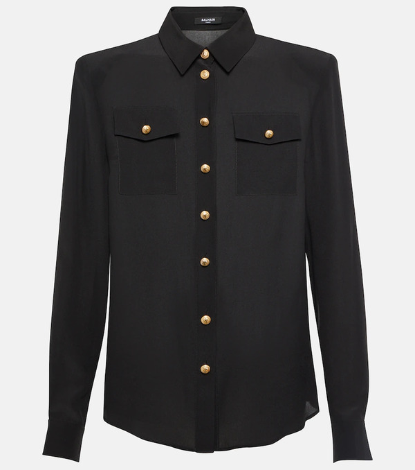  Balmain Balmain Camicia In Crêpe De Chine 